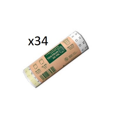 Bolsas De Basura Autocierre 50L 70X75Cm Blanca