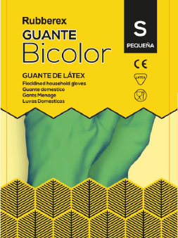 GUANTE MENAJE REFORZADO BICOLOR 1 PAR
