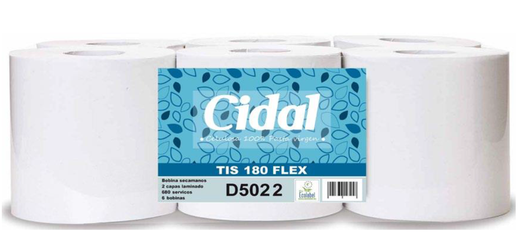 TOALLA MECHA TIS 180 HH FLEX D5022 6 UNID