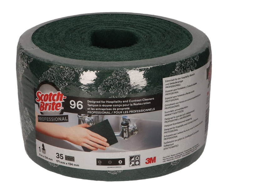 ESTROPAJO ROLLO FIBRA VERDE 6M "SCOTCH-BRITE" 1 UNID.