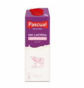 LECHE PASCUAL SIN LACTOSA DESNATADA 1 L 6 UNID.