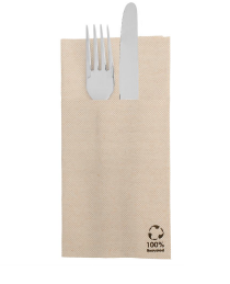 SERVILLETAS CANGURO FEEL GREEN PP 40X40 CM 1400 UNID.