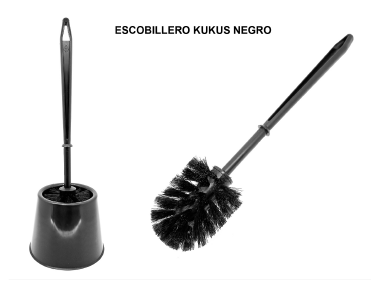 ESCOBILLERO COMPLETO KUKUS NEGRO 1UNID.